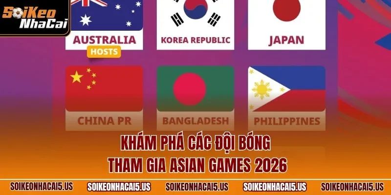 Khám phá các đội bóng tham gia Asian Games 2026
